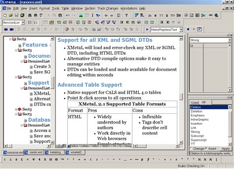 XMetaL XML Editor .
